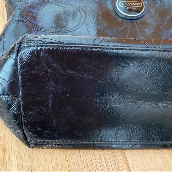 Coach leather C stitch monagram bag - Picture 7 of 10